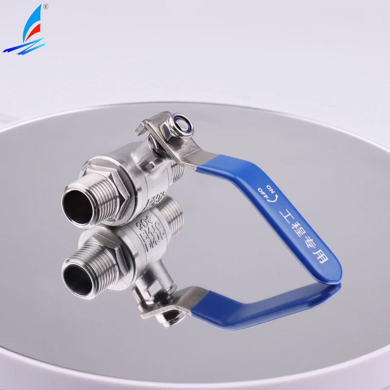 Manual Threaded Ball Valve Trunnion Mounted High Temperature and High Pressure 304stainless Steel  SS Ball Valve