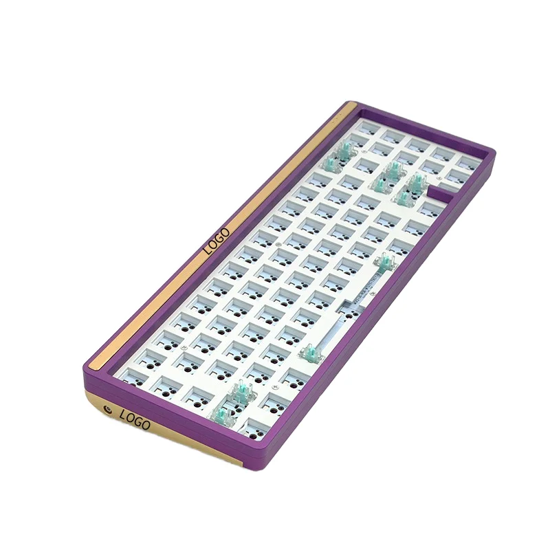 Full Set of 71-Key White Black Transparent Mechanical Keyboard Fabrication Services Product