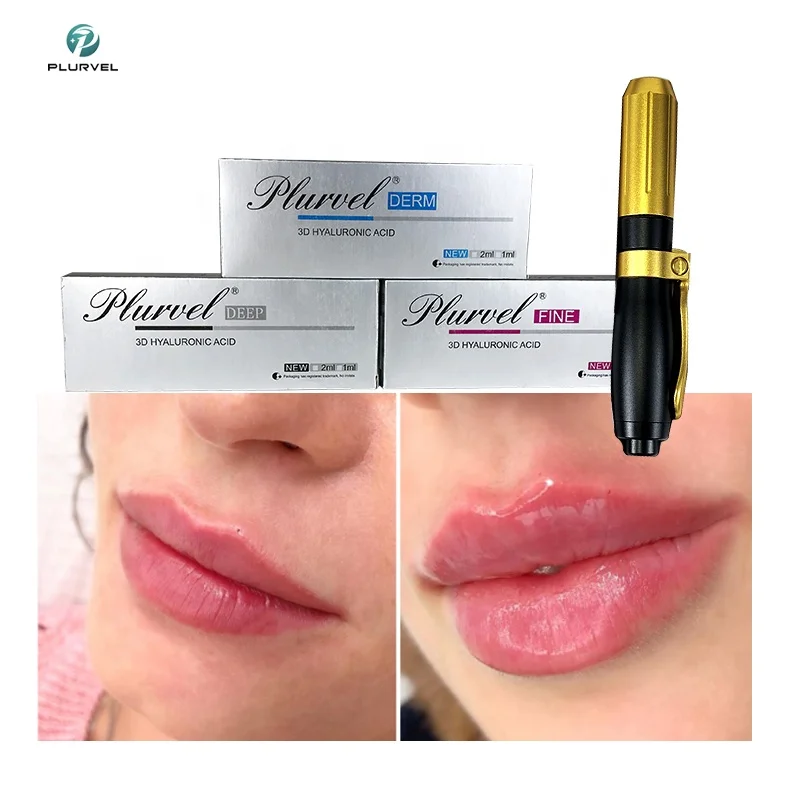 Plurvel 10-100ml Hyaluronic acid dermal filler injection pen HA meso injector anti-wrinkles lip enlagement hyaluronic injector