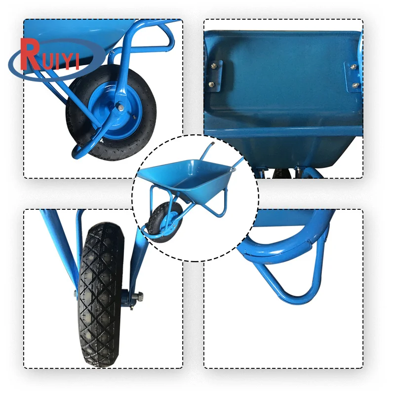 Concrete Buggy Barrow Wheel WB5009 Best-selling Metal Tray Garden Wheelbarrows