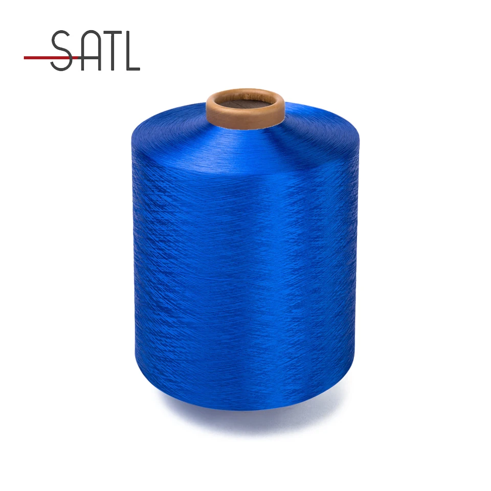 Yarn 100% Polyester Anti-bacterial for Socks High Elastic Polyester 75D/36F Imitation Nylon Filament Yarn Ring SPUN Dyed 1000kgs