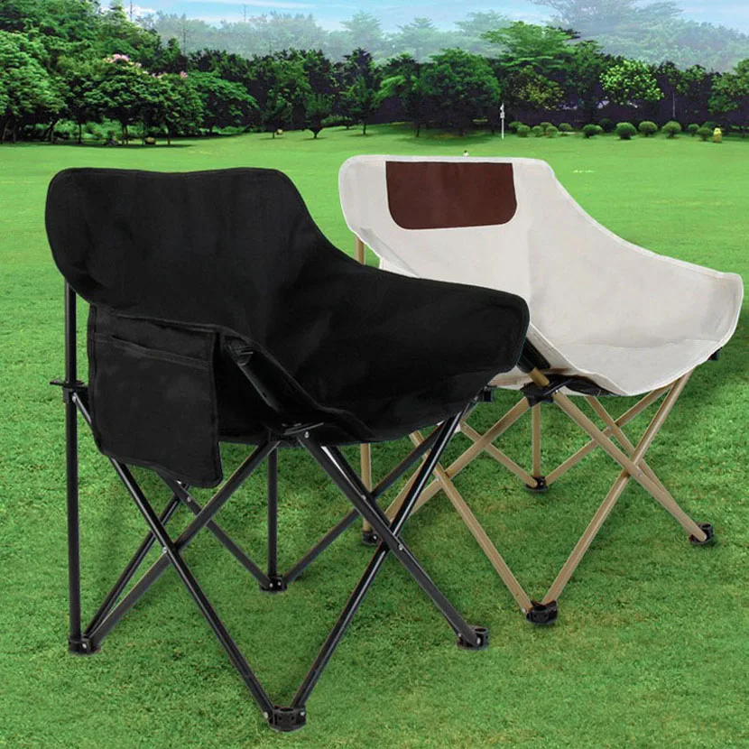 Luxury Oversized Lazy Round Sofa Padded Saucer Portable Folding Camping Moon Chair For Adults