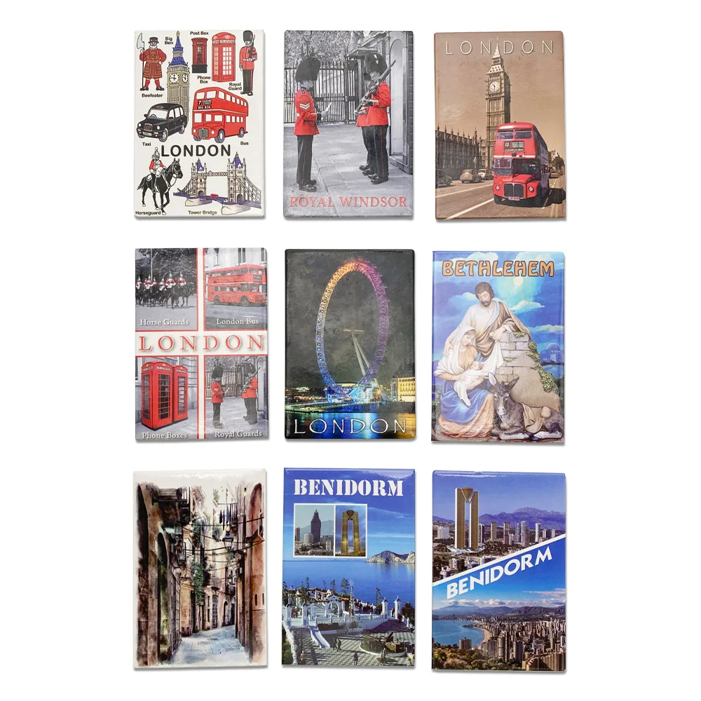 Promotional Rectangular custom design magnet metal memorial fridge for decoration