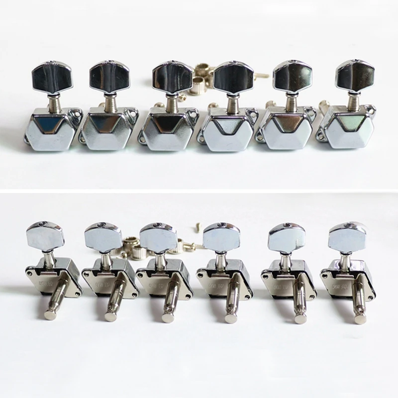Donlis 1set Open style Acoustic Electric Guitar Machine Heads for 8mm tuner holes in Chrome Color For Wholesale