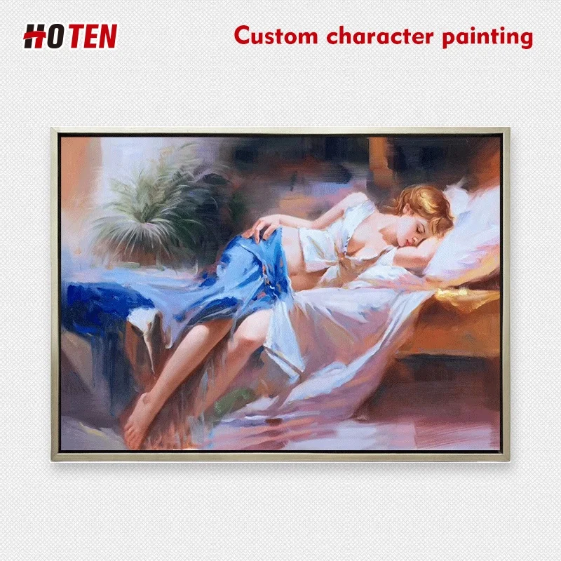 Custom Made Canvas Art Realistic Portrait Oil Painting from Photo