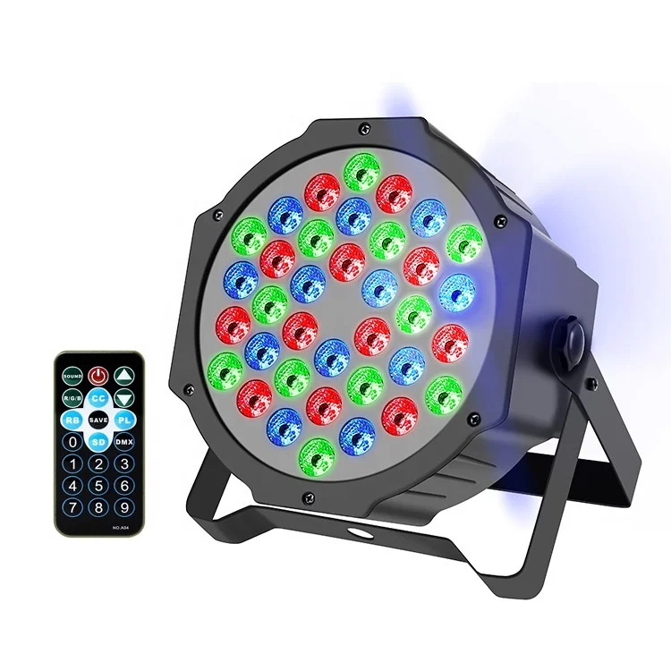 Club KTV Disco Party RGB 36 LED Stage Lights Sound Activated DMX Remote Control DJ Par Lights