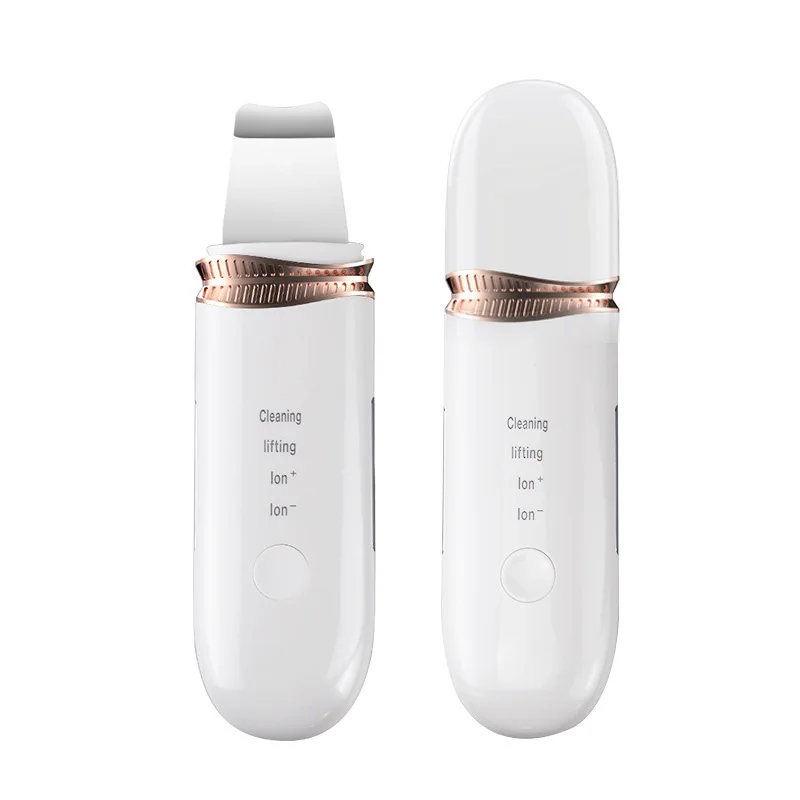 Factory price custom gug skin scrubber face spatula by blackhead whitehead remover ultrasonic skin scrubber facial cleaner face