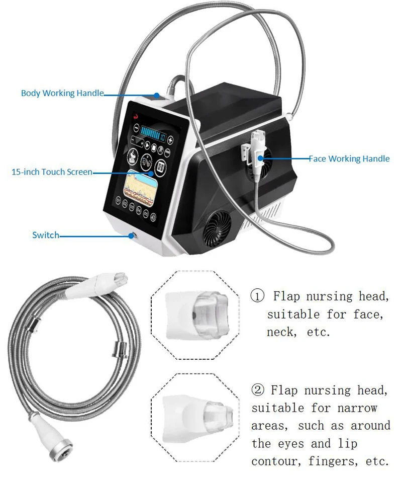 AURO Vacuum Roller Rf Face Lifting Neck Rejuvenation Improve Blood Circulation Device Weight Loss Fat Rolling Massage Machine