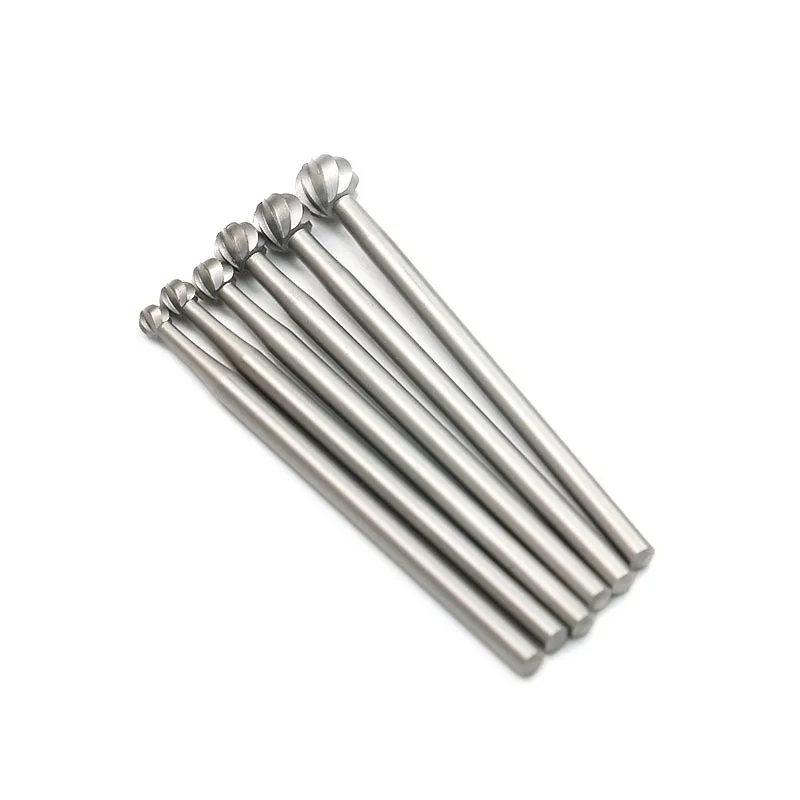 6pcs/pack jewelry burs drill ball round type jewelry cutter tungsten burs jewelry bur for encraving