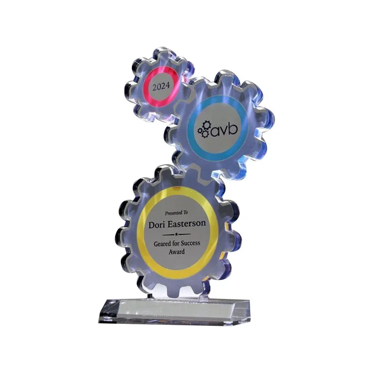 Factory Custom Acrylic Trophy Company Annual Celebration Incentive PMMA Trophy Award Souvenir