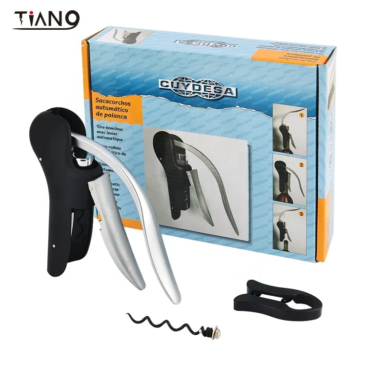 Promotional Lever Corkscrew Rabbit Wine Opener Gift Set, Prevmium Wine Opener Set