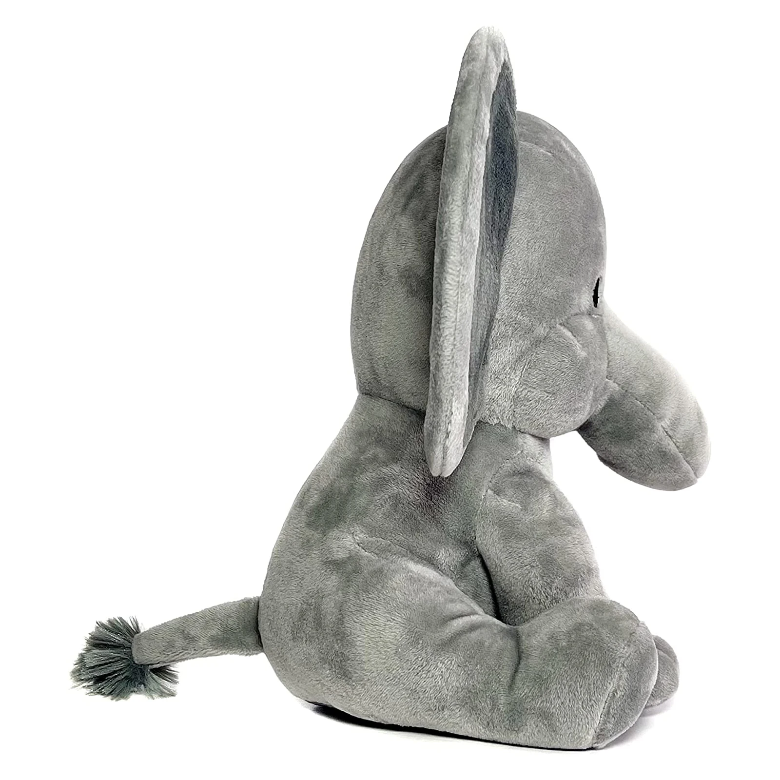 Wholesale creative grey elephant plush toy oem comforter lovey comforter toys baby rattles elephant stuffed&plush toy animal