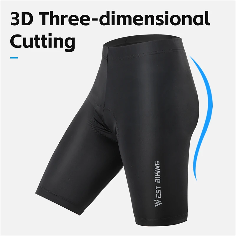 WEST BIKING Summer Cycling Shorts MTB Road Bike 3D Shock Absorbing Pad Outdoors Cycling Sports Jerseys Equipment