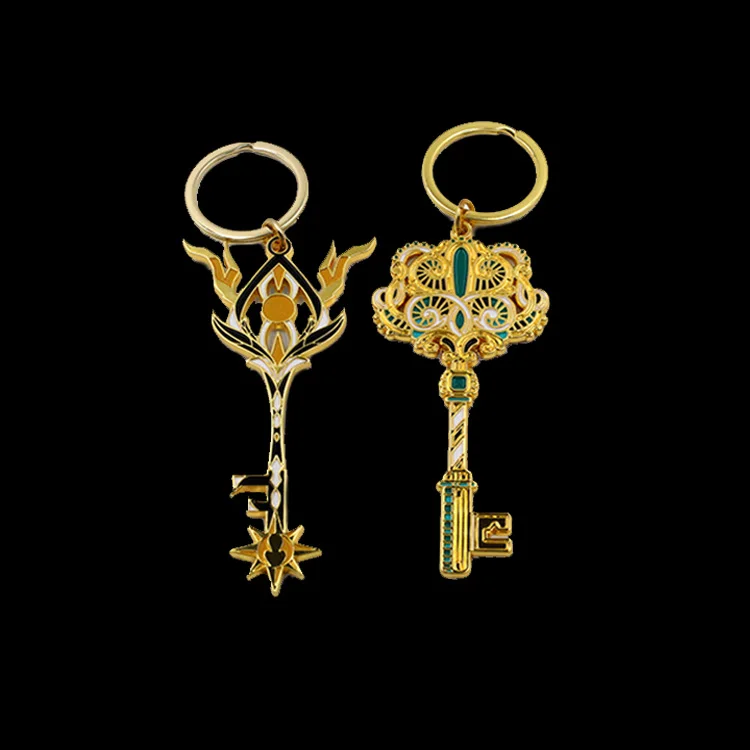 Metal Medal Business Souvenirs Gift Customization Handmade Engraved Stainless Steel Gold Color Customizable Keychain