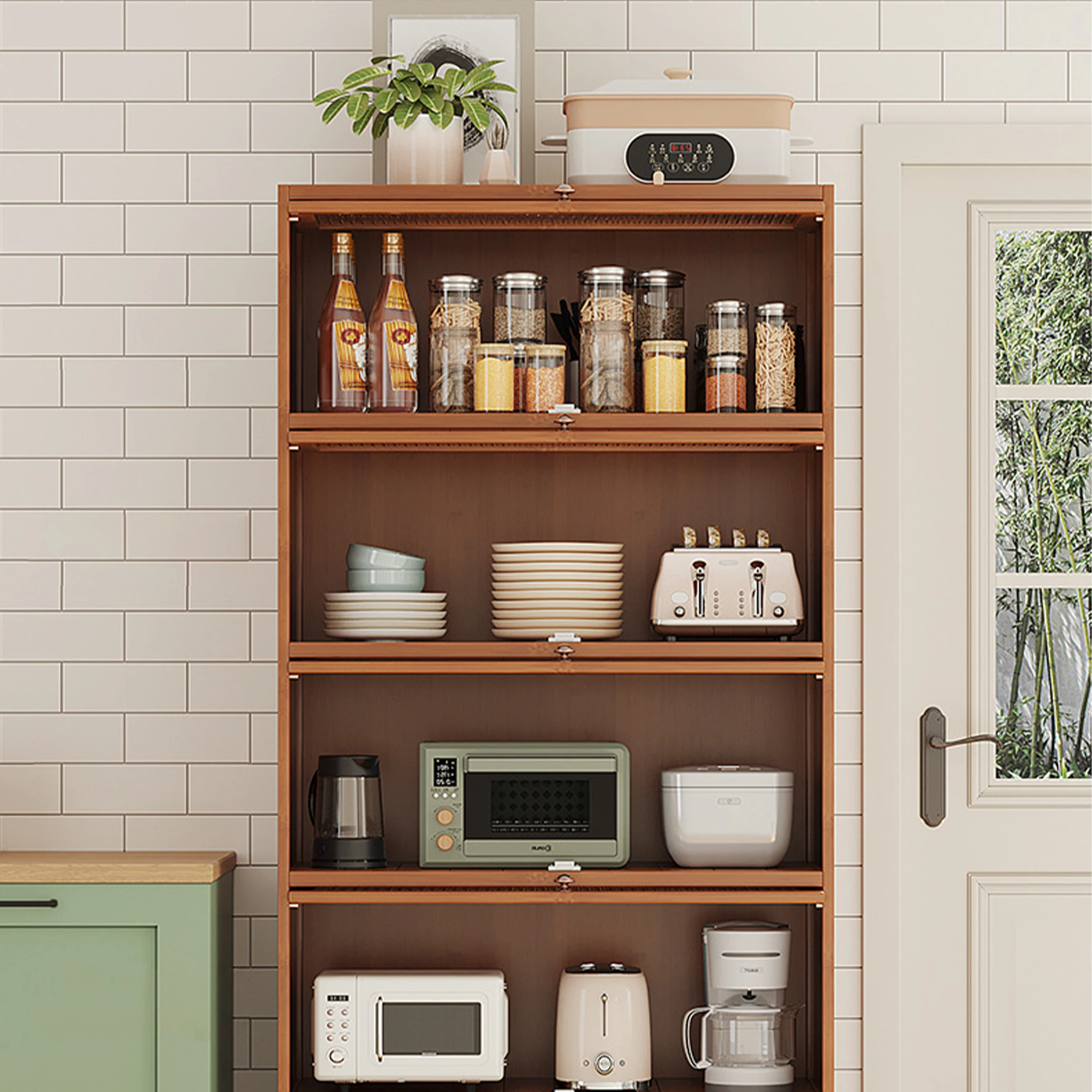 Industrial Bookshelves and Bookcases with Doors Home Office Living Room Bedroom  Shelf Display Storage Shelves Bookcase