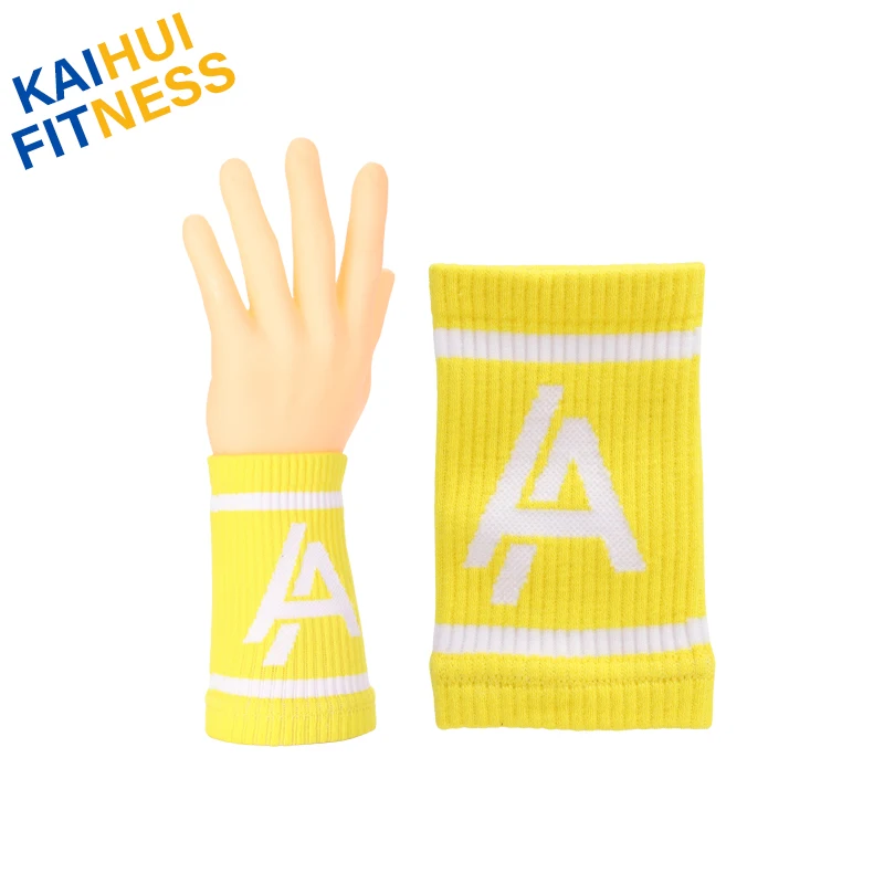 Custom Cross Fit sweatbands Sweat bands with logo cotton/nylon sport wrist band Wrist guards for Women and men