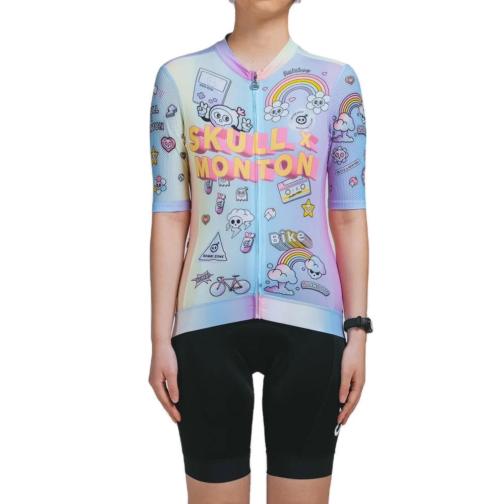 Wholesale Womens Cycling Gear Aerodynamic Stylish Cycling Shirts Custom Road Bike Jersey Manufacturer