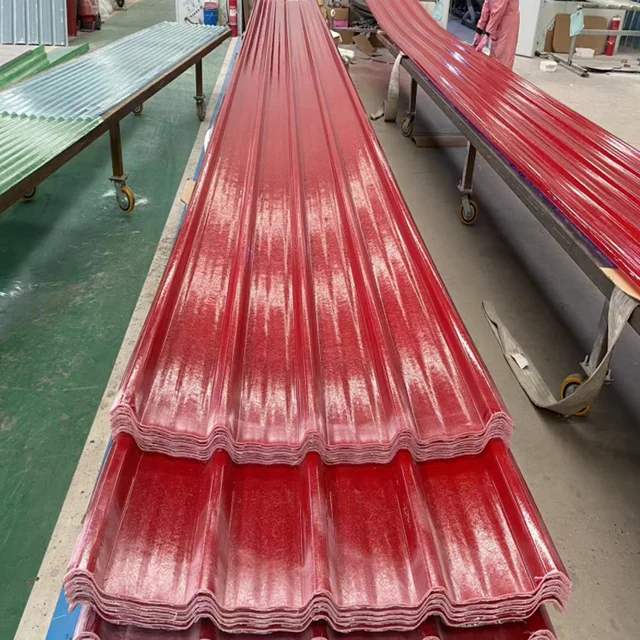 Resistant to Acid and Alkali Transparent Glass Fiber Polymer GRP Sheet FRP Roofing Trim