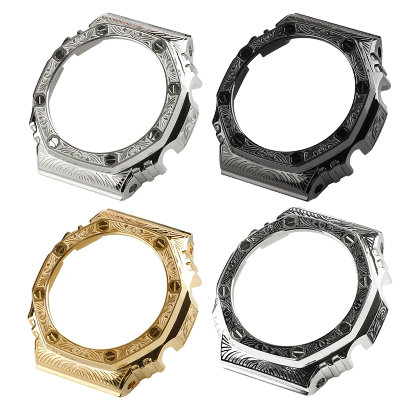 Designed case For Casio For G-Shock GA2100 Metal Strap GA2110 Watch band for GA-2100 Stainless steel Watch Accessories man