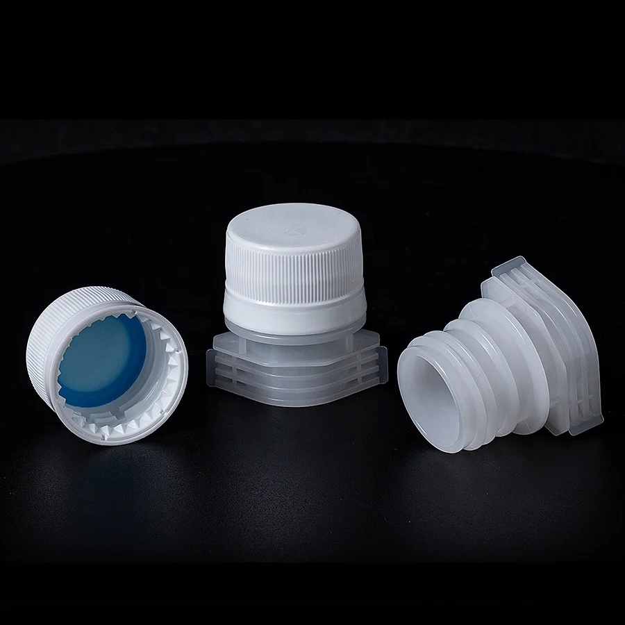 Good quality HDPE plastic spout cap food beverage stand up pouch cap for juice sauce bag