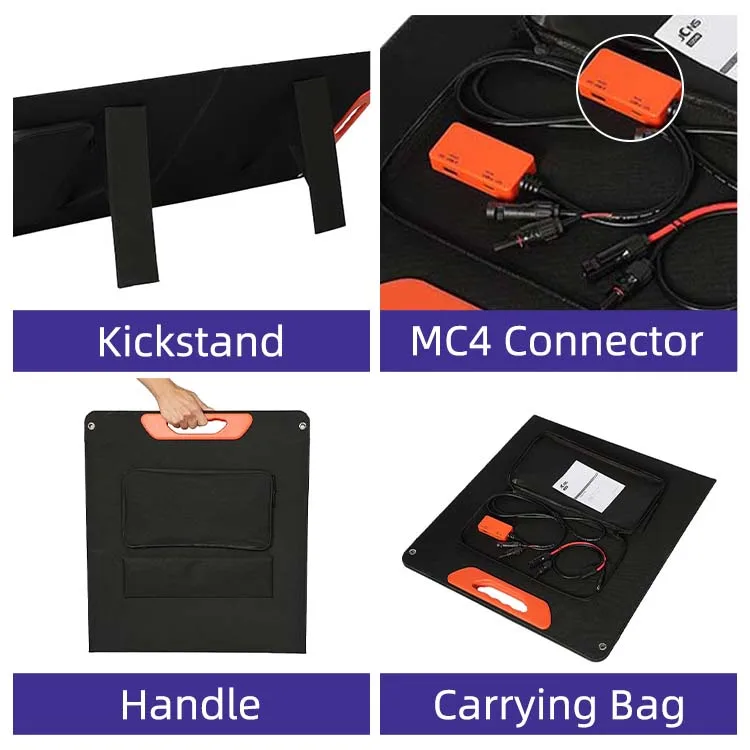 Jcns Oem Portable 120W Solar Battery Charger Foldable Solar Bag Folding Solar Panel With Reasonable Price