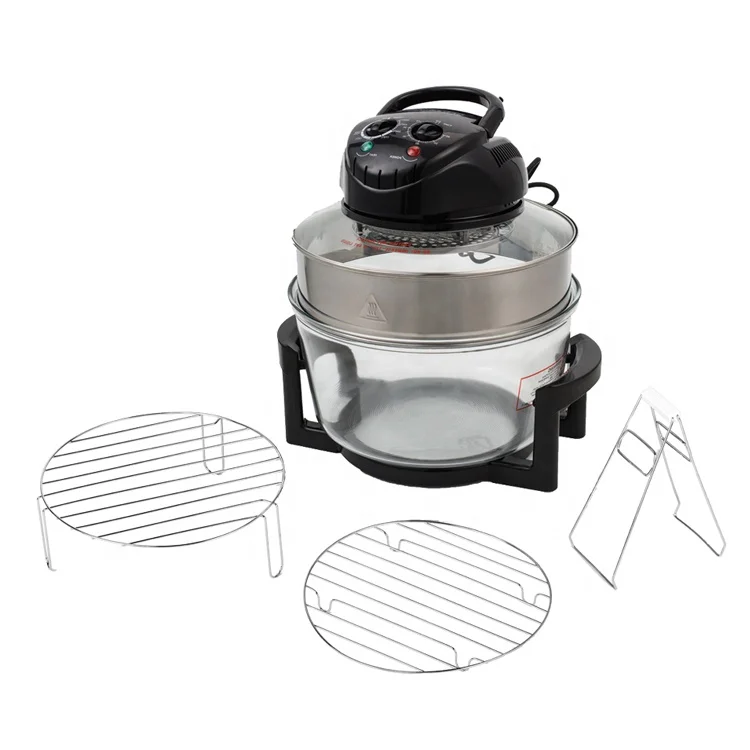 12L 1200-1400W CE ROHS новейший продукт механическое воздушное стекло, как показано по телевизору решетка крышки галогенная печь
