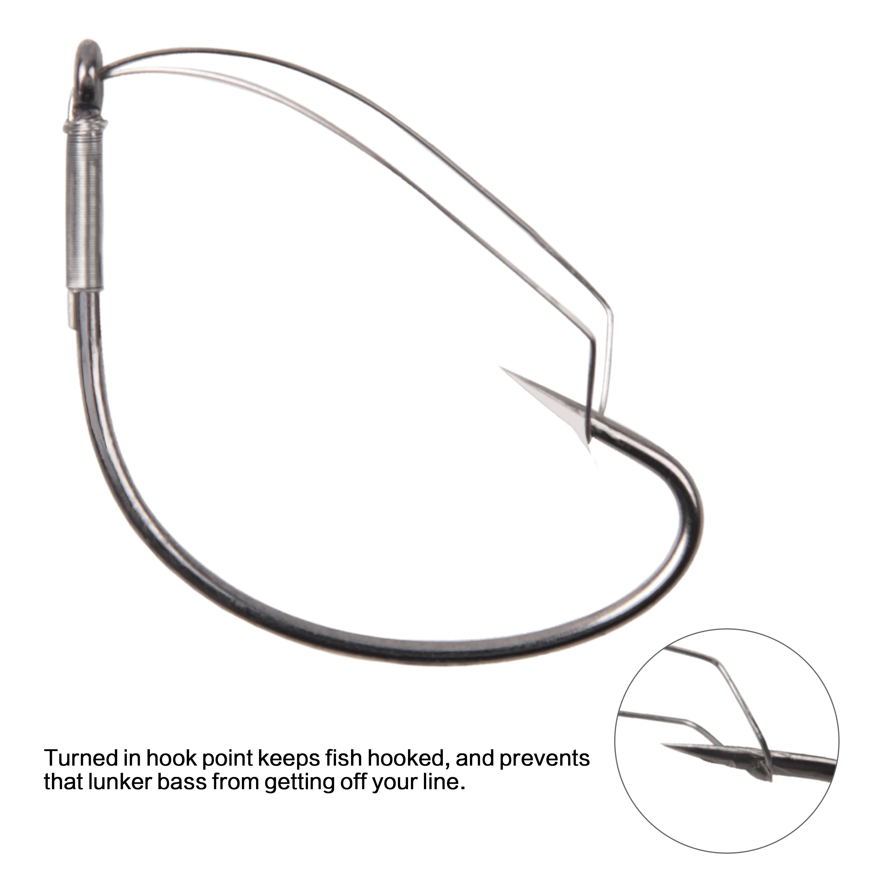 37753 Wacky Weedless Wide Gap Fishing Hooks For Worms Bass Fishing Baits