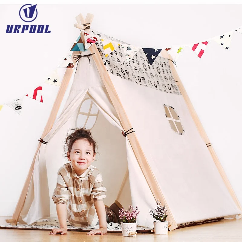 Foldable Kids Indoor Tent Kids Outdoor Playhouse Children Kids Tent Toys Play Tent Game House Indian Teepee