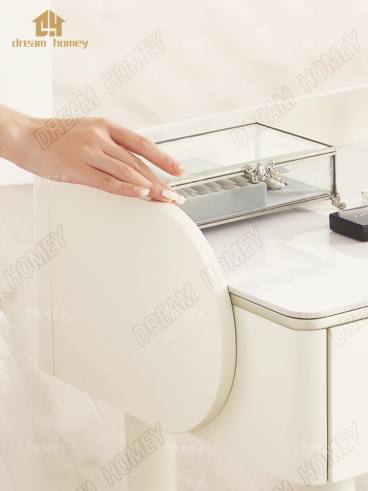 Multifunctional stretch Sintered stone bedroom dressing table withe mirror and drawers