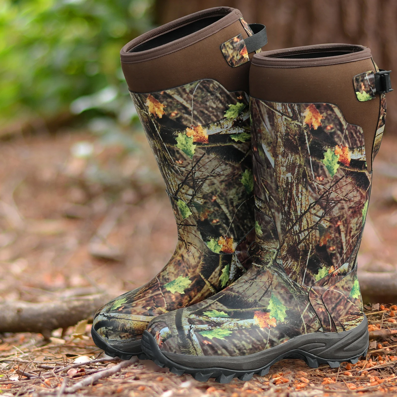 
Hunting Boots for Men Waterproof Insulated Rubber Rain Boots Neoprene Muck Mens Boots 