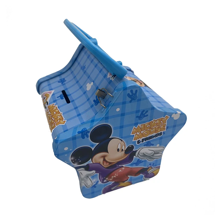 Hot Sale Children Savings Piggy Bank Tin Box Packaging With House Styling