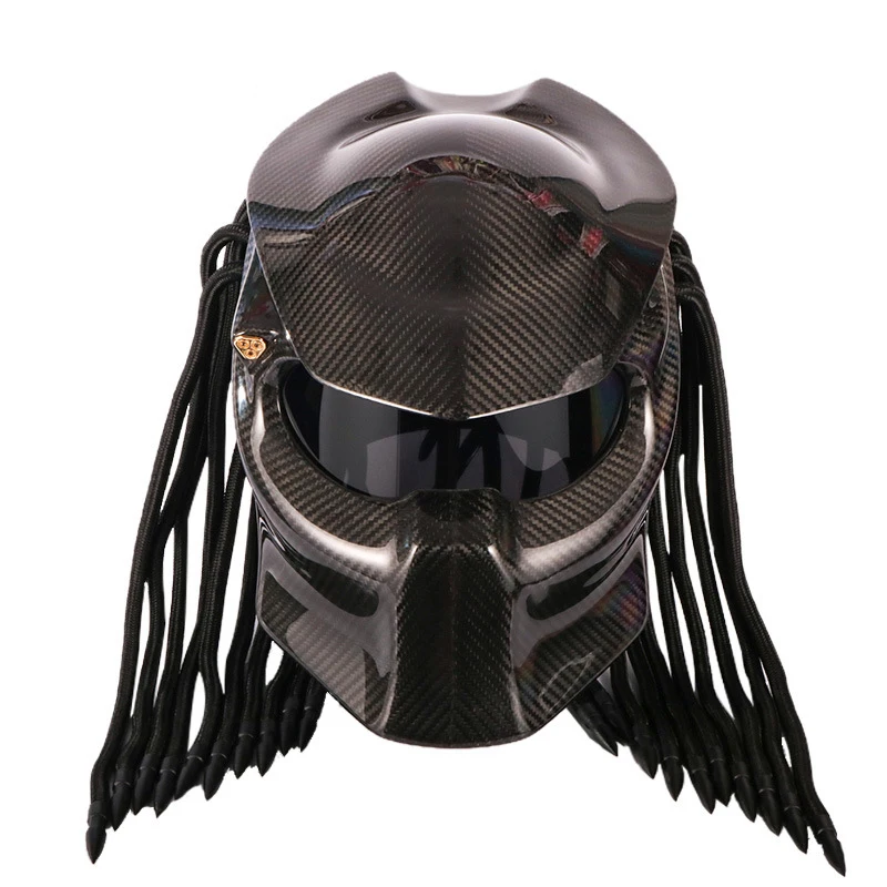New arrival Breathable Predator carbon fiber face shield DIY cosplay High intensity Full face mask helmet