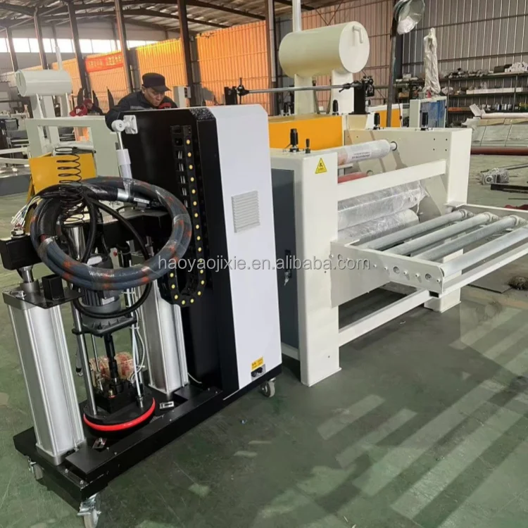 Customizable woodworking P UR hot melt adhesive high light plate flat pasting machine production line
