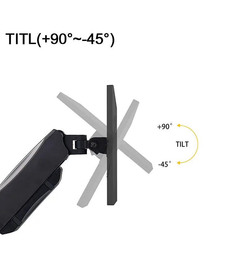 AUKI Vesa Adapter Monitor Arm Dual Aluminum Fits 13-32 inch LCD Monitor Arm Mount