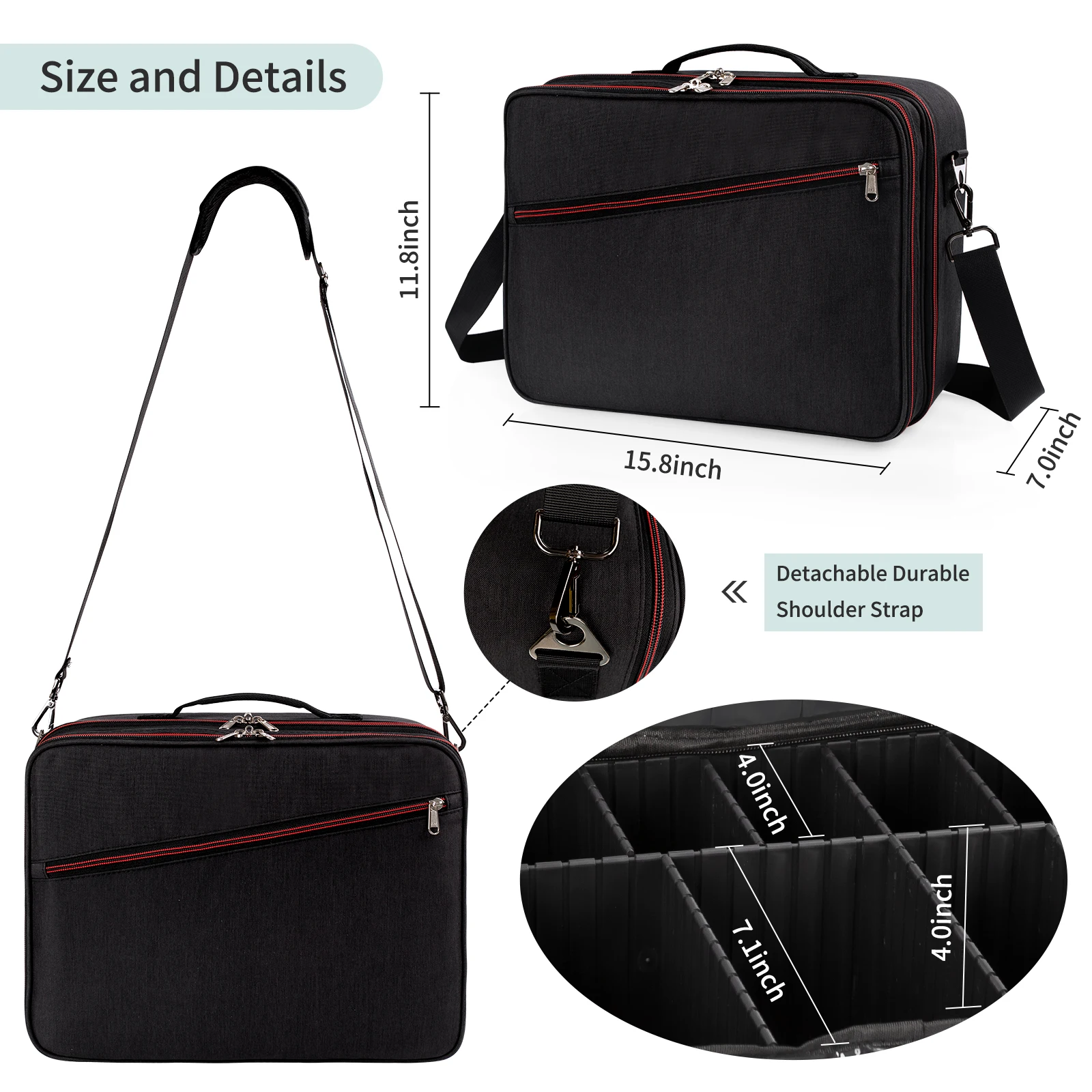 Relavel Extra Large Travel Portable Artist Storage Bag with Heat Insulation Makeup Case Makeup Bag Organizer Travel Cosmetic Cas
