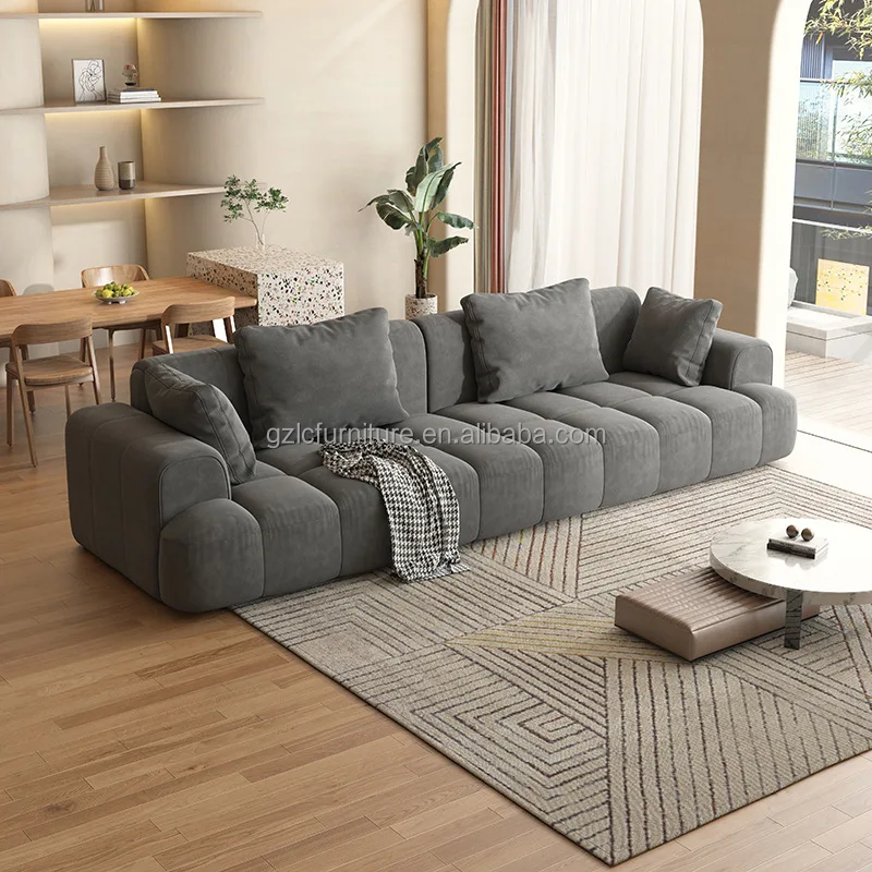 Factory Wholesale Prices Luxury Fabrics Sofa  Villa Sofas Set  Indoor Minimalist Couch Living Room Furniture for Home Hotel