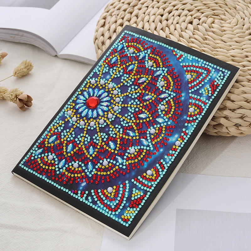 
wholesale diamond painting a5 notebook Shaped diamond with mandala pattern Notebook for Handmade crafts 