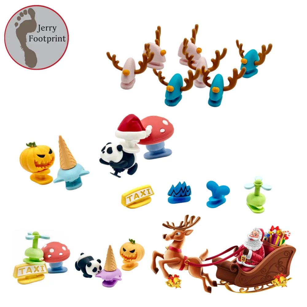 Multicolor DIY Shark Fin Slides Top Accessories for Customizing Your  Christmas themed shark slippers