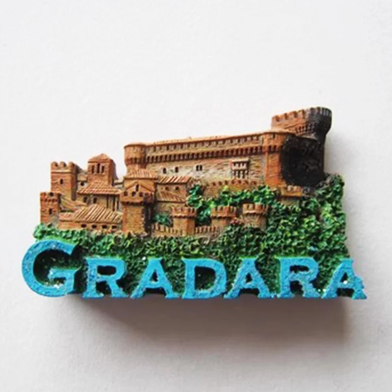 Tourist souvenir refrigerator Italian landmark Tower of Pisa piazza di spagna Milano Roma Sicilia Venice Gradara fridge magnet