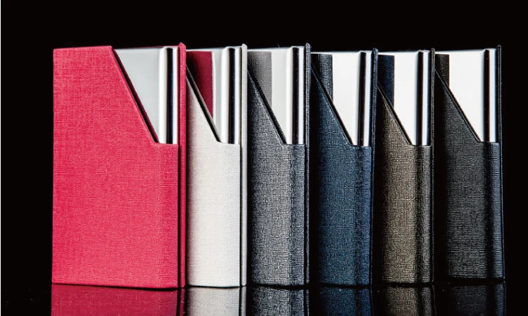 
UHOO orancle gran or silk grain high-end business name card holder 