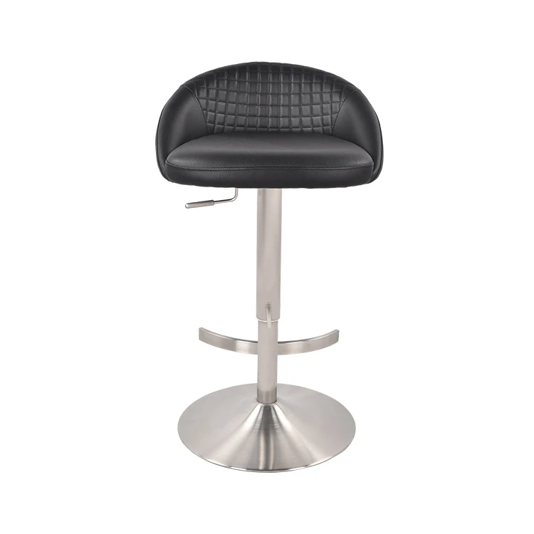 Stainless steel brushes Gas Lift 260mm Luxury bar stool chair