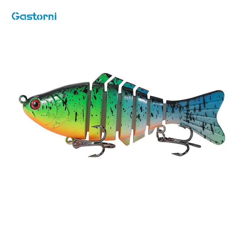 GASTORNI 10cm 15.7g Custom Logo Trout Bionic Lifelike Artificial Plastic 7 Segment Multi Jointed Fishing Lure Segmented