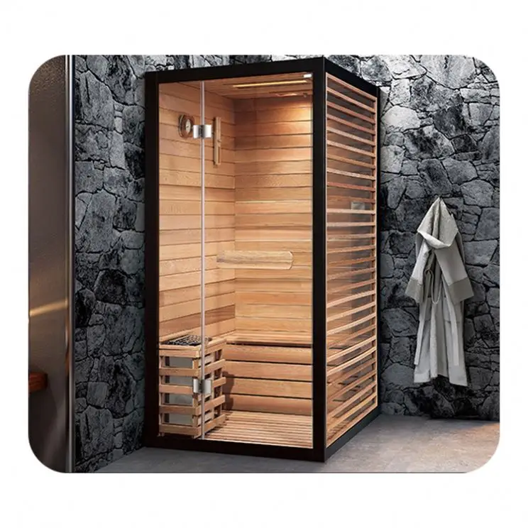 New Arrival Top Sale 1 Person Hemlock/red Cedar Carbon Heater Far Infrared Sauna Room Wholesale