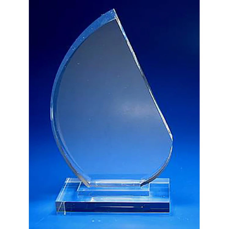 Customized Shape Clear Award Trophy Crystal Medal Glass