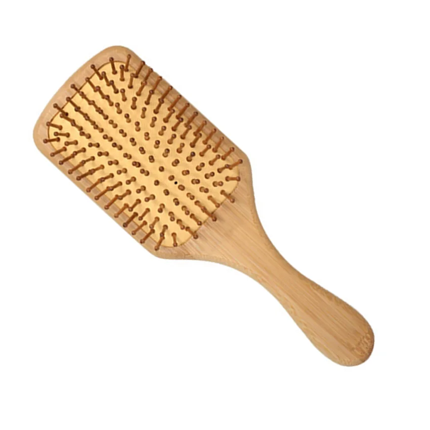 Common Bamboo Hair Comb Wide Tooth and Fine Tooth Detangling Essential Wooden Comb for Home Use
