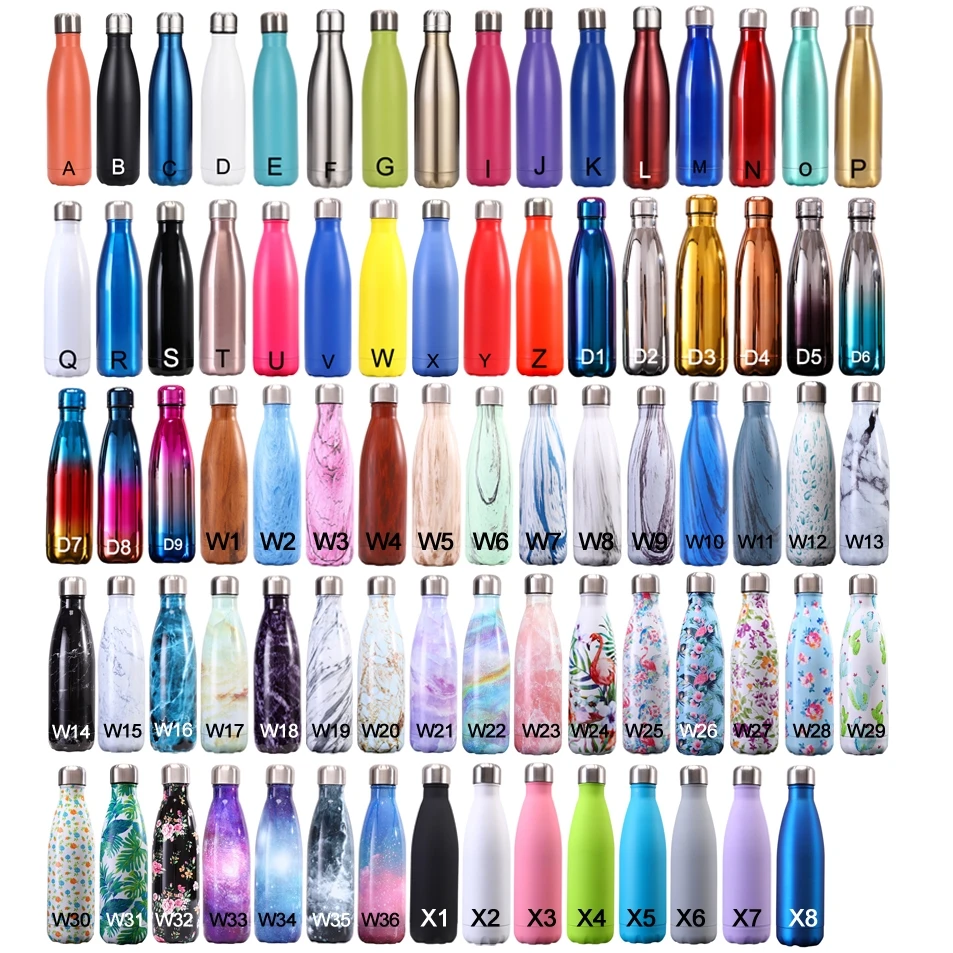 Drinkware Vacuum Flask 17Oz Black Stainless Steel Water BottIe Cola Shaped Water Bottle, Rubber Paint 500ml Cola Thermal