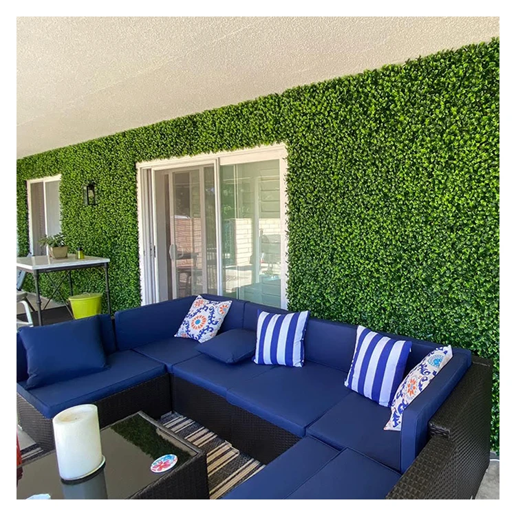 Wholesale 50*50cm Artificial Plant Grass Decoration Plants Plastic Green grass wall panels