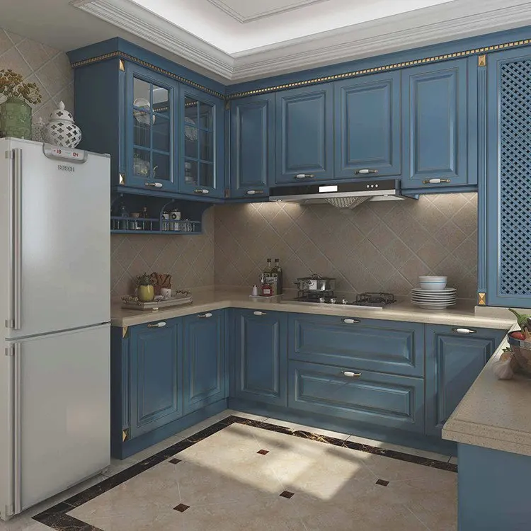 Kerala price with handle kitchen cabinet lacquer kitchen cabinet