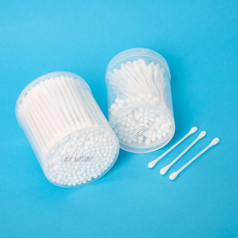 Lowest price manufacturer wood and bamboo disposable cotton swab