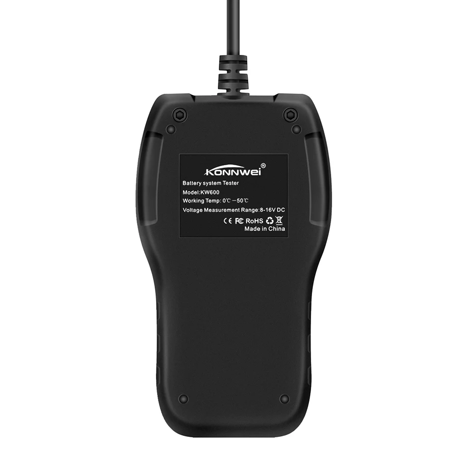 Konnwei Kw600 12 V автомобильный аккумулятор тестер 100 для 2000CCA вольт батарея Инструменты диагностики автомобиля быстрое вращение